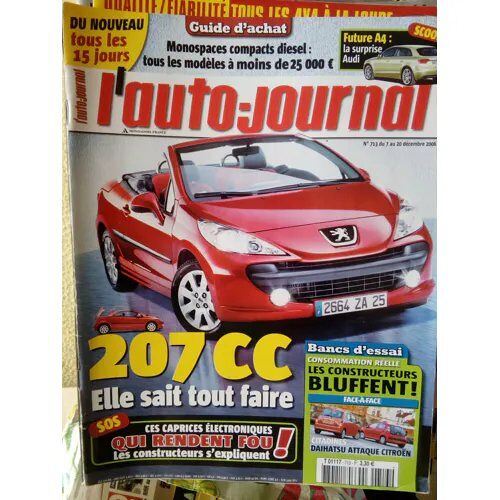 Auto Journal 713 De 2006 Peugeot 207 Cc,Audi Tt Roadster 2.0 Tfsi,Bmw X5,Kia Cee'D,Mini Cooper,Daihatsu Trevis 1.0i,Citroen C1 1.0i Pack,Clio 2.0 140,Peugeot 207 1.6 Thp 150,Clio 3