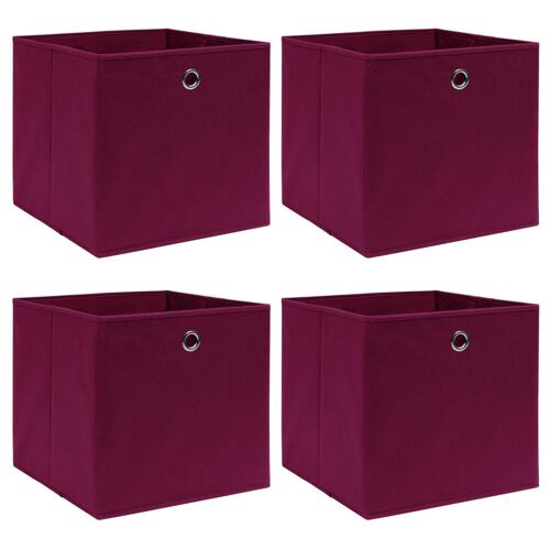 VidaXL 288341 Boîte de rangement Tissu non tissé Orange foncé