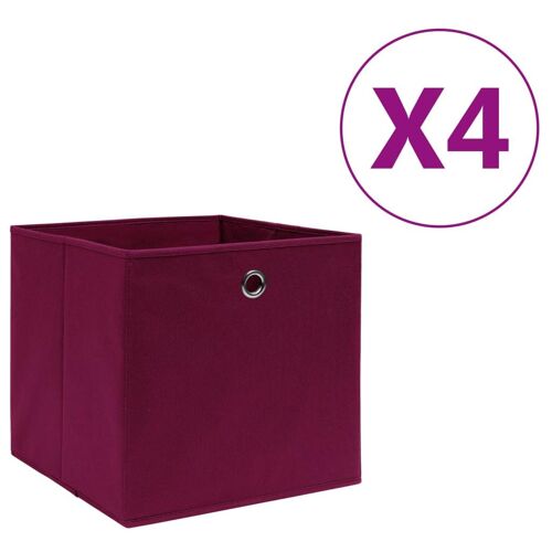 VidaXL 325199 Boîte de rangement Tissu non tissé Orange foncé