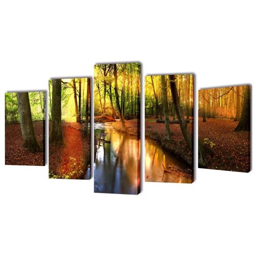 Set De Toiles Murales Imprimées Forêt 200 X 100 Cm