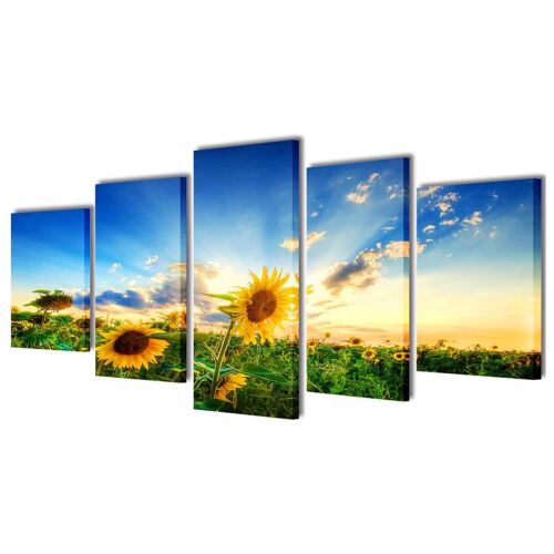 Set De Toiles Murales Imprimées Tournesols 200 X 100 Cm