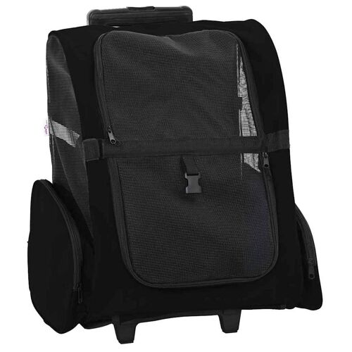Vidaxl 42007372 Poussette Pour Animaux De Compagnie Noir Acier