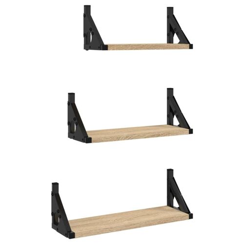 VidaXL 836319 étagères Métal, Bois Chêne