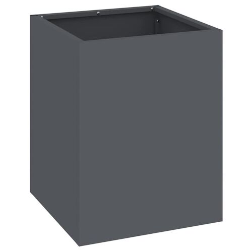 Vidaxl 876345 Pot À Fleurs Acier Anthracite
