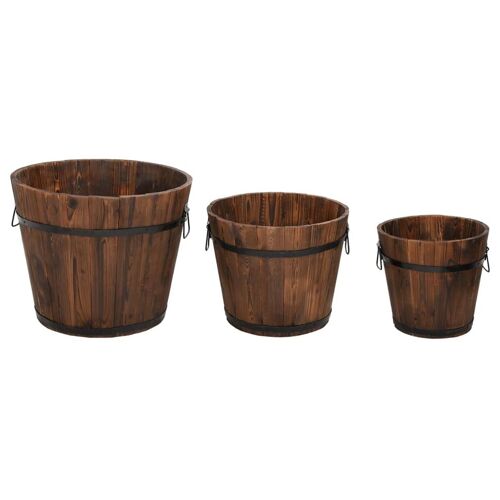 Vidaxl 363361 Pot À Fleurs Métal, Bois