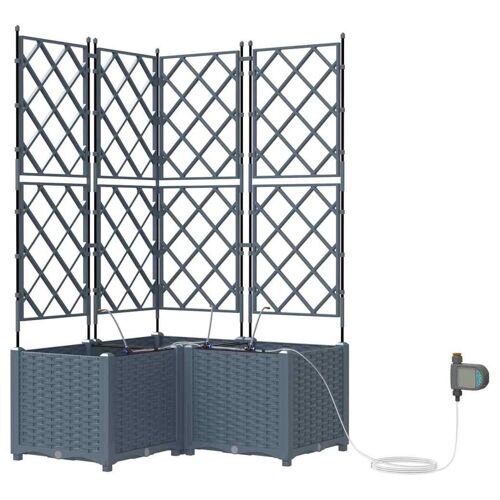 Vidaxl 42002900 Pot À Fleurs Acier Gris Clair