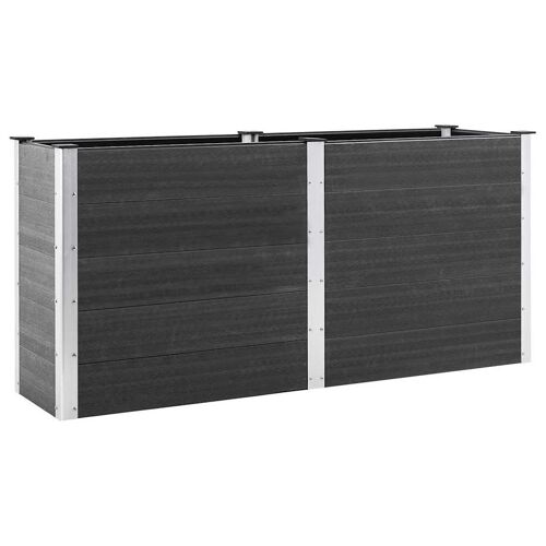 Vidaxl Lit Surélevé De Jardin 200x50x91 Cm Wpc Gris
