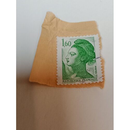Timbre France 1982,60 Yvert N°2219 Type Liberté De De Delacroix Vert De 1982 S