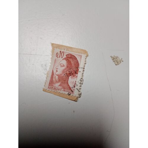Timbre France 0,10 Yvert 2179 -Type Liberté 0,10 Rouge Brun De Delacroix De 1982 R