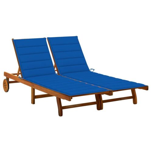 Vidaxl 3061384 Chaise D'extérieur Bois D'acacia Bleu