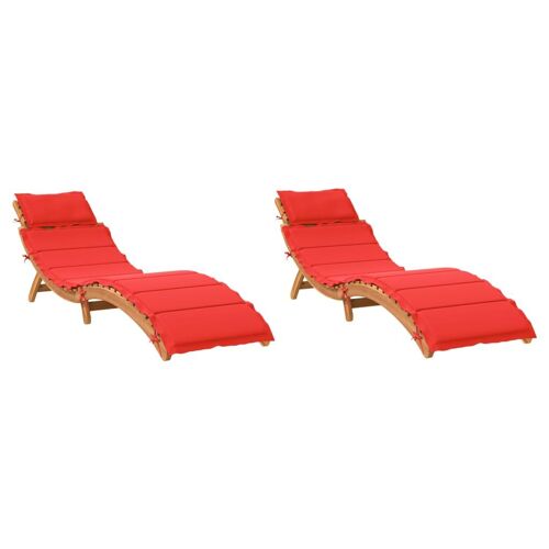 Vidaxl 3214837 Chaise D'extérieur Bois D'acacia Rouge
