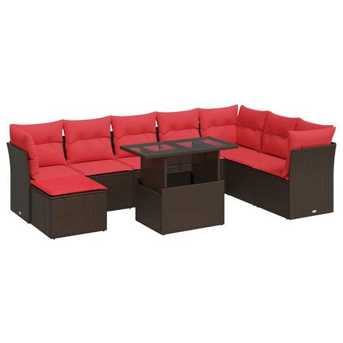 Vidaxl 3326215 Ensemble De Meubles De Jardin Rouge
