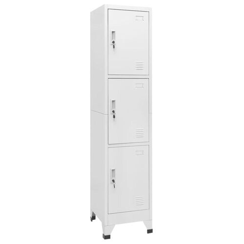 Vidaxl Armoire À Casier Avec 3 Compartiments 38x45x180 Cm