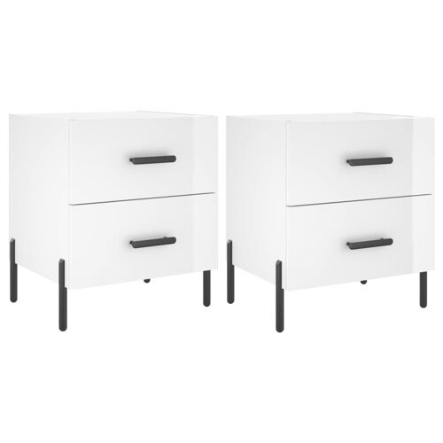 VidaXL 827329 Table de nuit et table de chevet Blanc