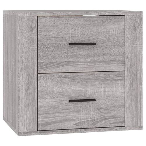 VidaXL 816862 Table de nuit et table de chevet Gris, Chêne