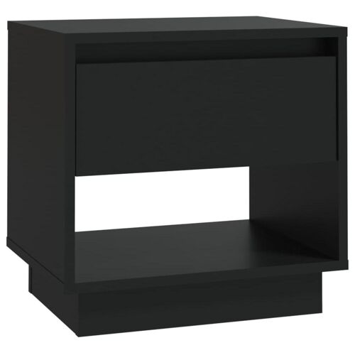 vidaXL Table de chevet Noir 45x34x44 cm Aggloméré
