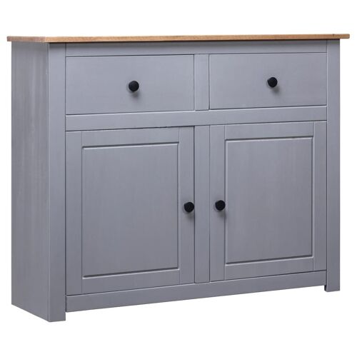 vidaXL Buffet Gris 93x40x80 cm Pin solide Assortiment Panama