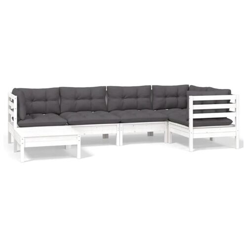 Vidaxl 3096539 Ensemble De Meubles De Jardin Blanc