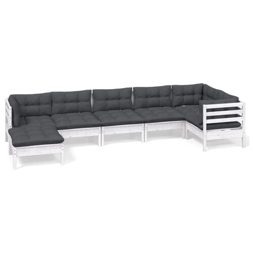 Vidaxl 3096551 Ensemble De Meubles De Jardin Blanc