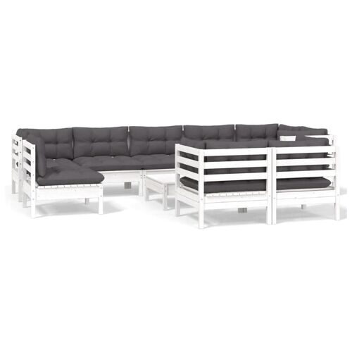 Vidaxl 3096533 Ensemble De Meubles De Jardin Blanc