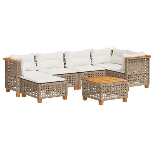 Vidaxl 3261922 Ensemble De Meubles De Jardin Crème, Blanc