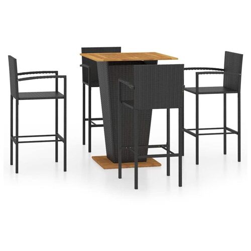 VidaXL 3064870 ensemble de meubles de jardin Noir