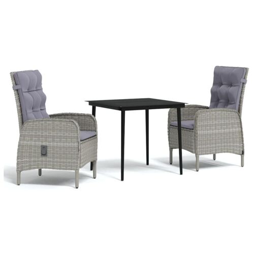 Vidaxl 3099371 Ensemble De Meubles De Jardin Noir Et Gris
