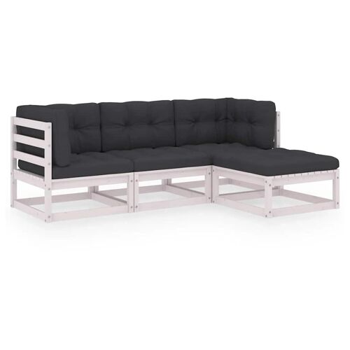 Vidaxl 3076575 Ensemble De Meubles De Jardin Blanc