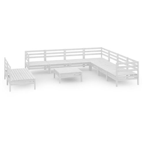 Vidaxl 3083130 Ensemble De Meubles De Jardin Blanc