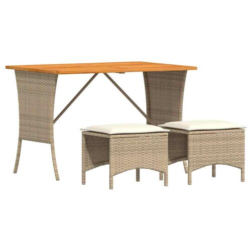 VidaXL 4104137 ensemble de meubles de jardin Crème, Blanc