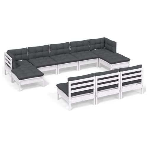 Vidaxl 3097116 Ensemble De Meubles De Jardin Blanc