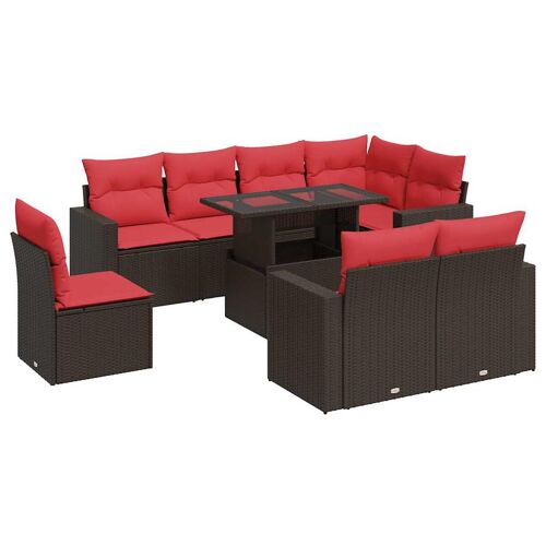 Vidaxl 3326345 Ensemble De Meubles De Jardin Rouge
