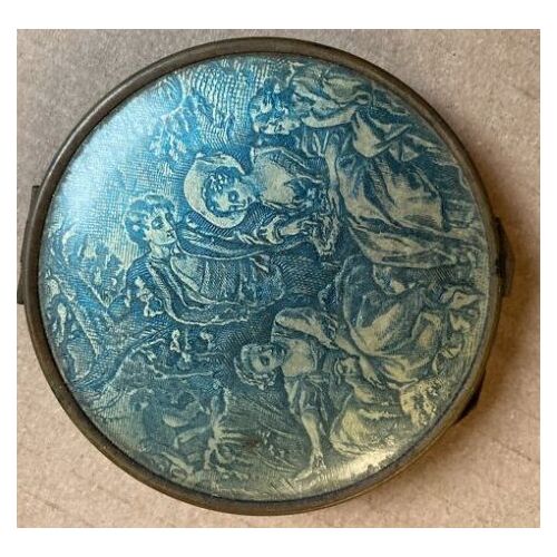 Ancien Poudrier De Poche (Diamètre : 7 Cm) (Début Du Siècle Dernier)