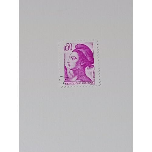 Timbre France 0,50 Oblitéré Yvert N° 2184 Type Liberté De De Lacroix Violet De 1982 R