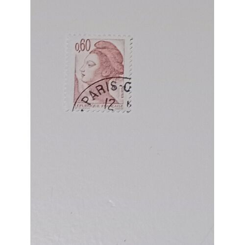 Timbre France 0,60 Oblitéré Yvert N° 2239 Liberte Delacroix Brun Rose De 1982