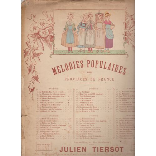Mélodies Populaires Des Provinces De France N°46 La Cgale Et La Fourmi
