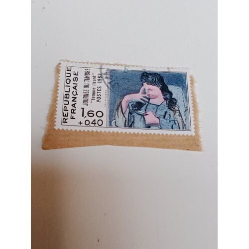 Timbre France 1,60+0,40 Oblitéré Yvert N° 2205 -Journée Du Timbre. Oeuvre De Pablo Picasso.De 1982 S