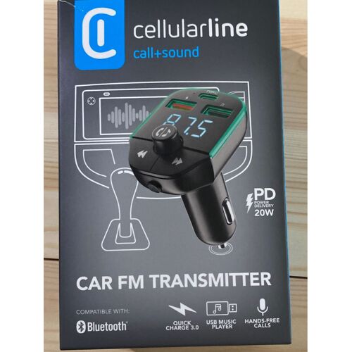 Car Fm Transmetteur Sans Fil Bluetooth, Kit Main Libre, Chargeur 3.0, Radio.