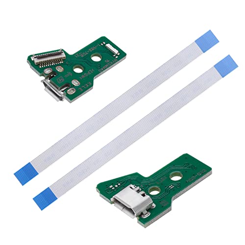 Create Idea Lot de 2 cables Ruban JDS-055 et 12 Broches compatibles avec Manette sans Fil PS4 Pro et PS4 Slim