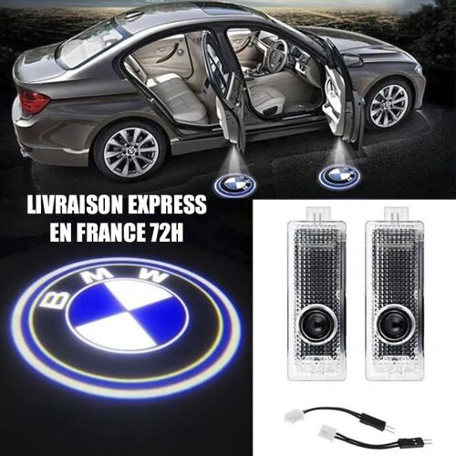 Kit 2 Projecteurs Led Porte Voiture Logo Bmw Lumière Bienvenue Haute Qualité 3d