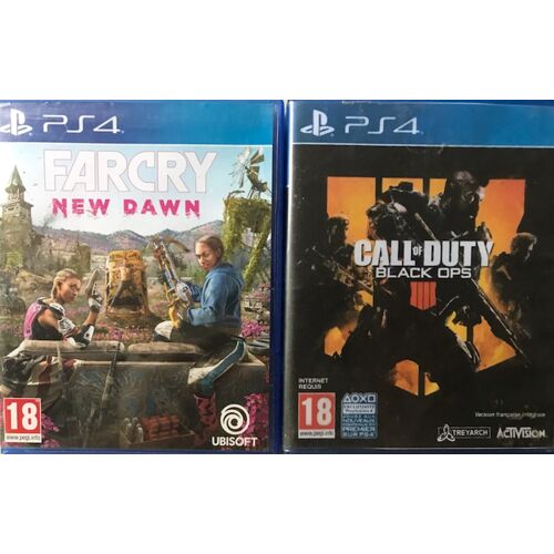Lot Tops Jeux Ps4 : Farcry New Dawn Et Call Of Duty Black Ops 4. Superbes Graphismes Et Action Intense