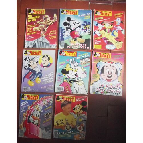 Lot De 8 Numéros Du Journal De Mickey, Datant De 1988 (N° 1860, 1861, 1863, 1864, 1867, 1868, 1877 Et 1890).