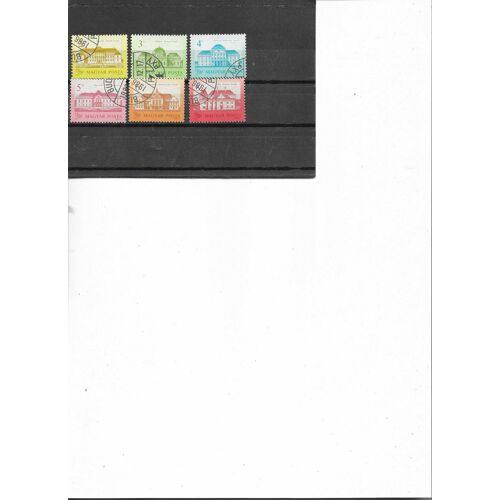 6 Timbres Oblitérés Châteaux Hongrie 1986 Yt 3064 À 3069