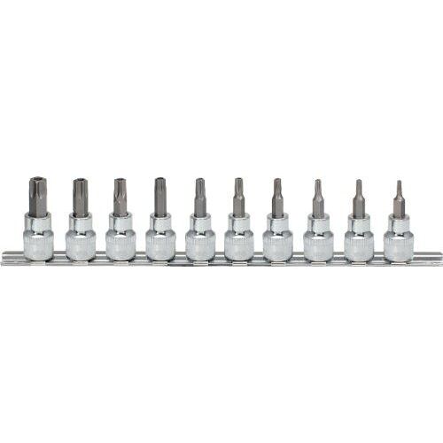 3/8' Jeu De Douilles Tournevis Torx Percé Chromeplus, 10 Pcs Tb10-tb55