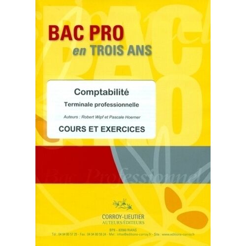Bac Pro Tle Professionnelle Comptabilité - Cours Et Exercices