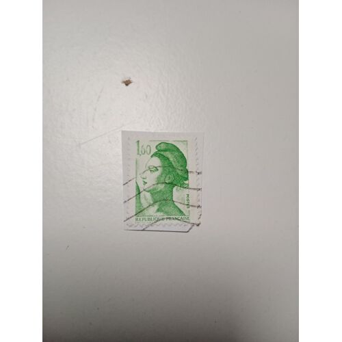 Timbre France Oblitéré 1,60 Yvert N°2219 Type Liberté De Delacroix Vert De 1982