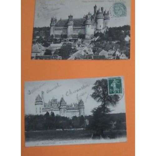3 Cartes Postales Du Château De Pierrefonds (Début Du Siècle Dernier, 2 Sont Affranchies Avec Correspondance, 1 Sans Correspondance Avec Mention Manuscrite "Septembre 1906")