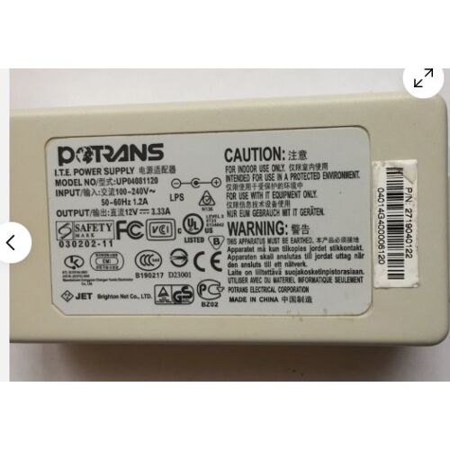 Alimentation Potrans UP04081120 12V 3,33A