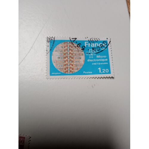 Timbre France 1,20 Yvert N° 2126 La Microélectronique Du C.N.E.T. (Microprocesseurs). De 1981