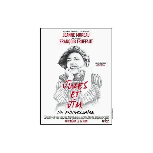 Jules Et Jim De François Truffaut Avec Jeanne Moreau, Oskar Werner...- Affichette Originale De Cinéma Format 40 Cm X 60 Cm